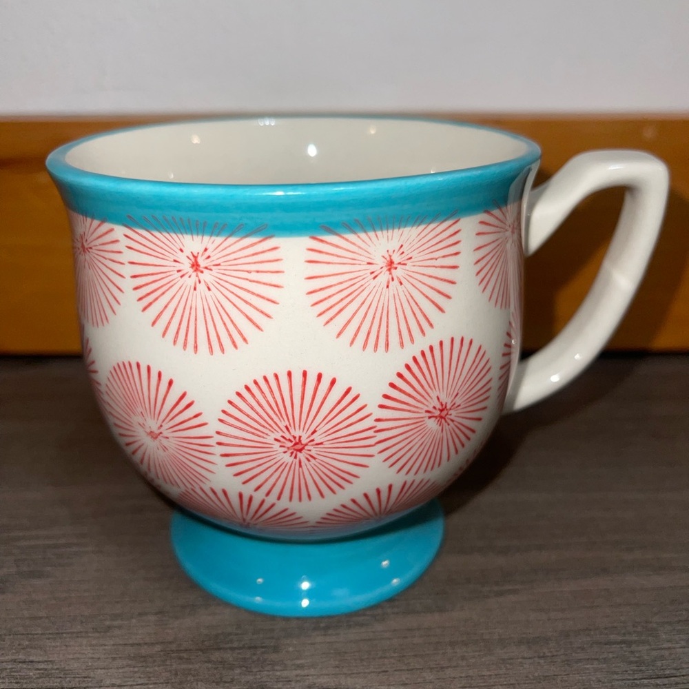 NWT! The Pioneer Woman Flea Market Happiness Red/Turquoise Decorated Mug *NEW*